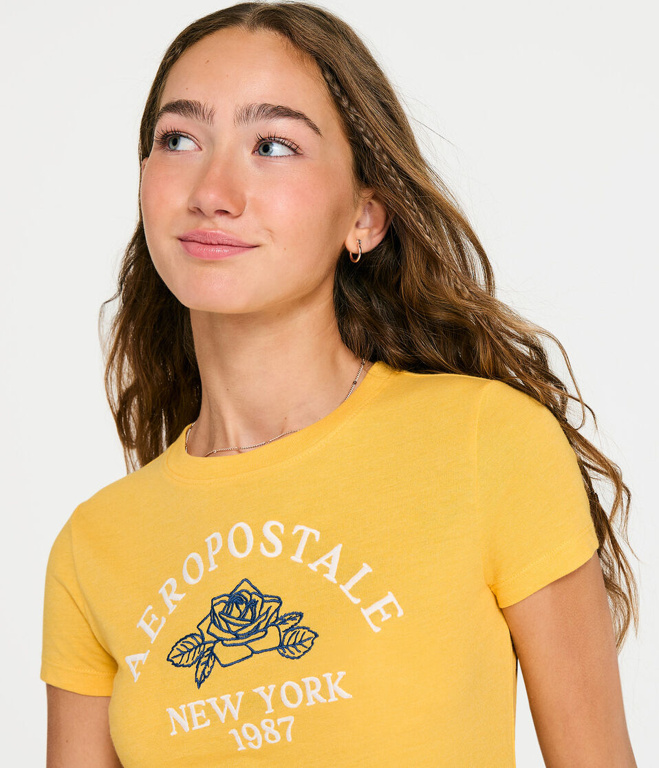 Aeropostale Arch Rose Graphic Tee