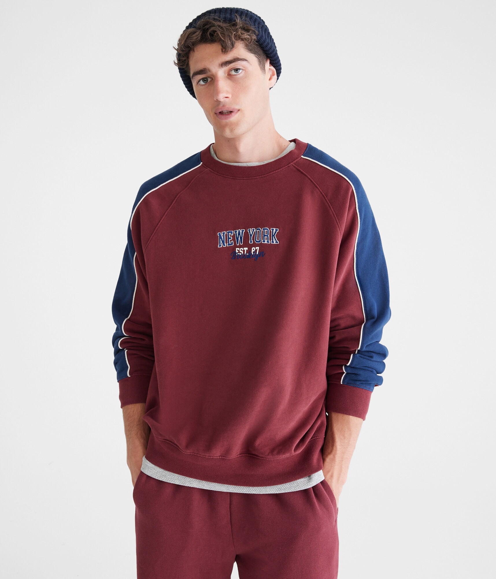 New York Colorblocked Crew Sweatshirt