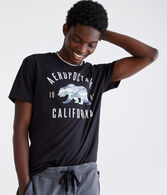 Aeropostale Camo Bear Graphic Tee