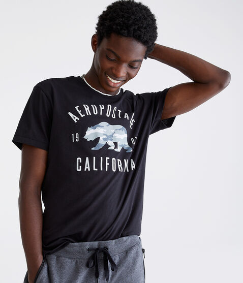 Aeropostale Camo Bear Graphic Tee Aeropostale Camo Bear Graphic Tee