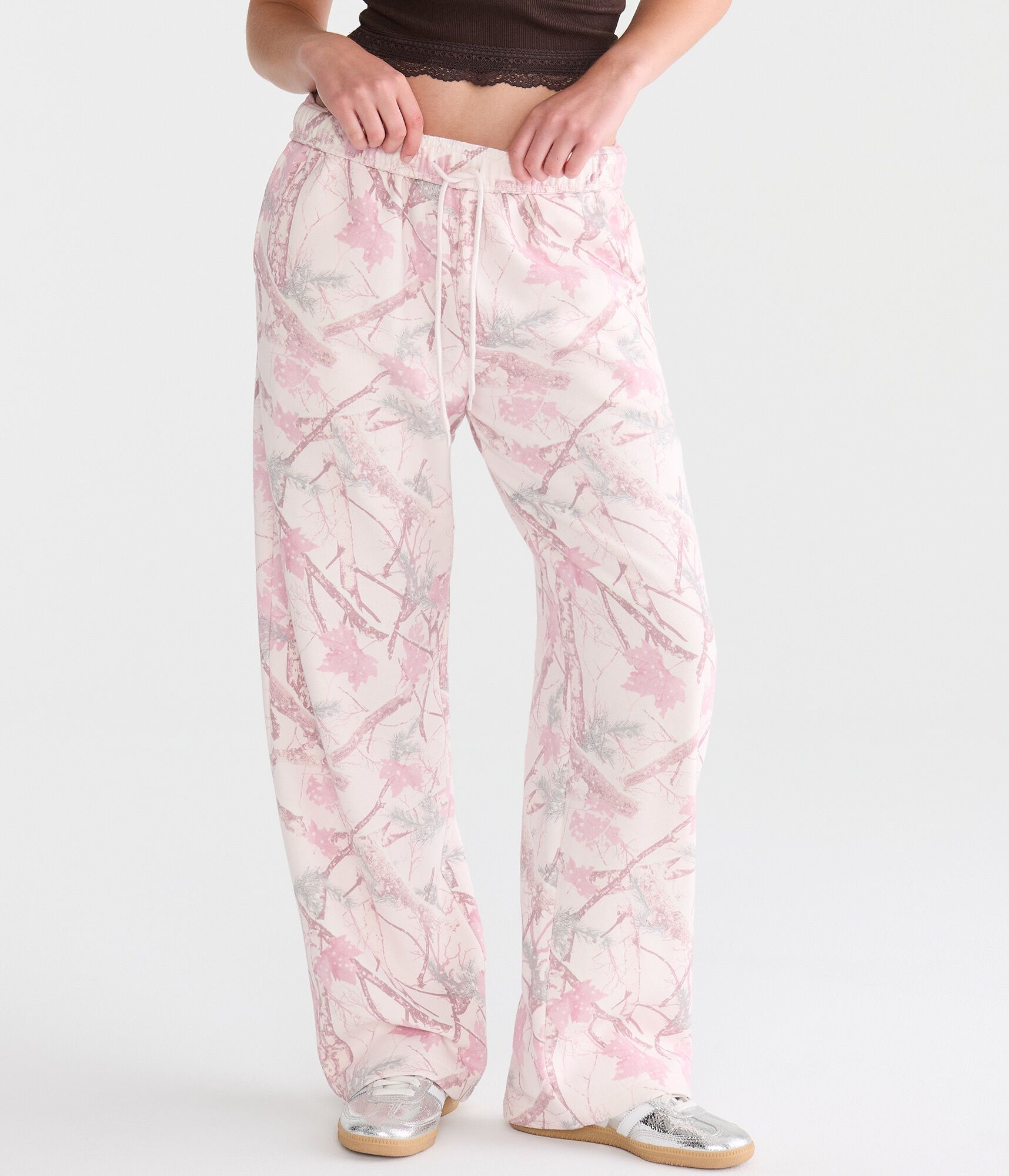 Cloud Soft Forest Camo Mid-Rise Straight Leg Sweatpants