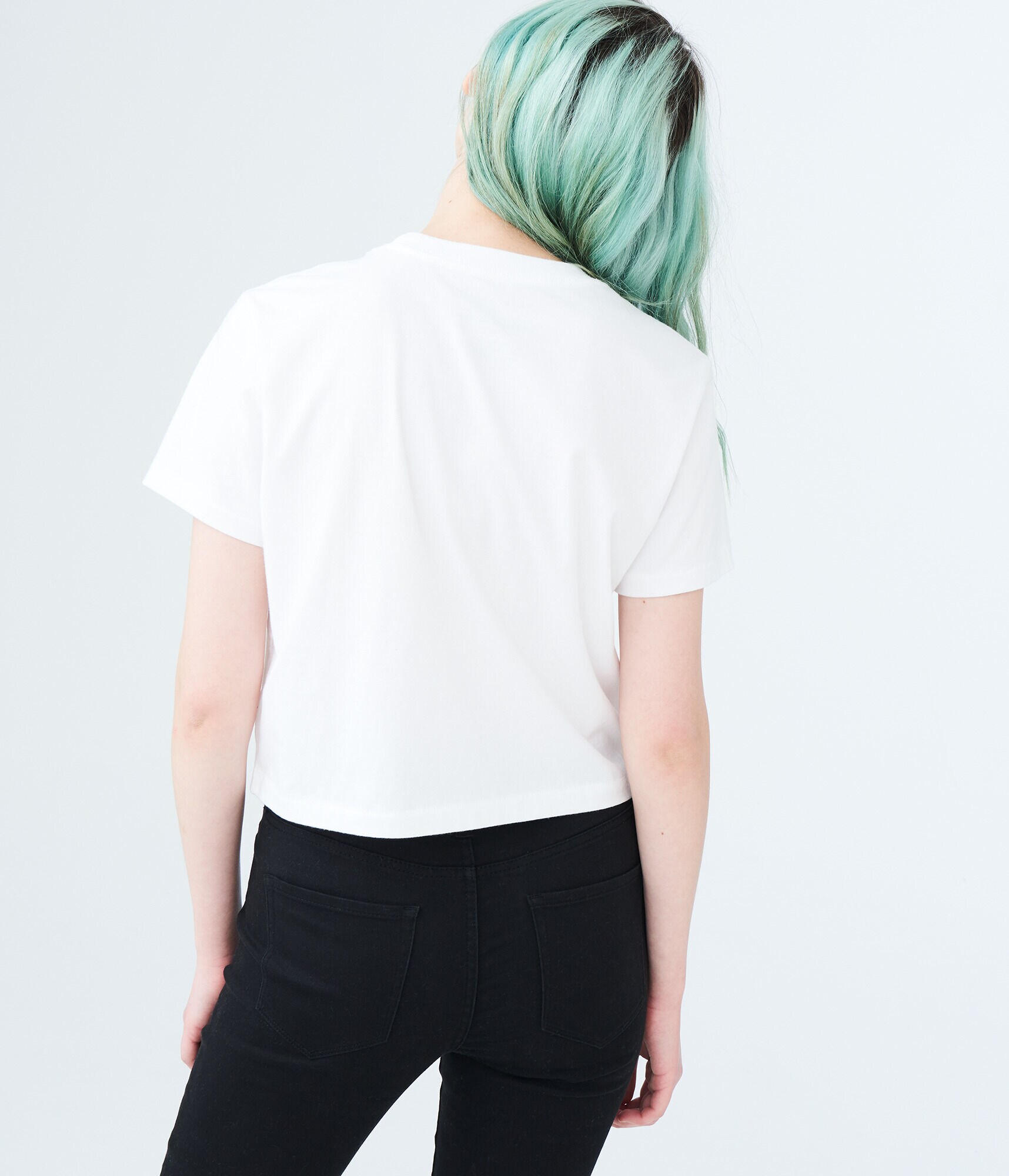 Marilyn Monroe Graffiti Crop Graphic Tee