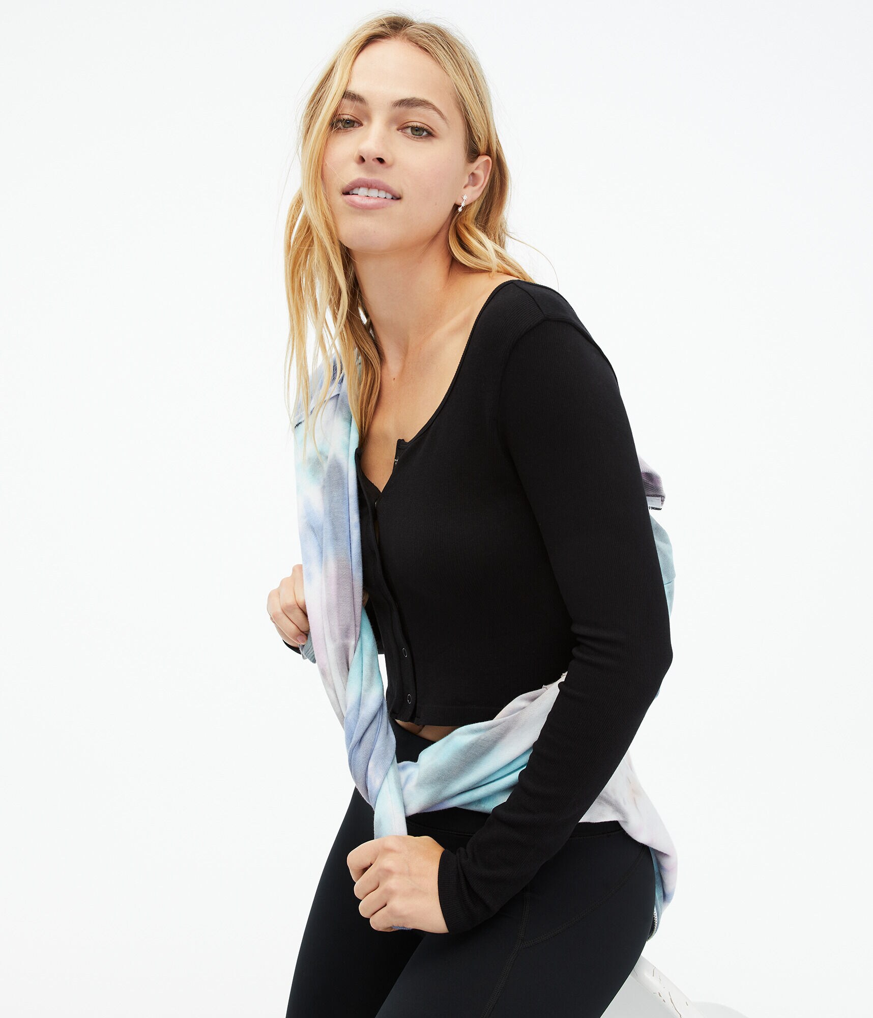 Long Sleeve Seamless Ballet Crop Top