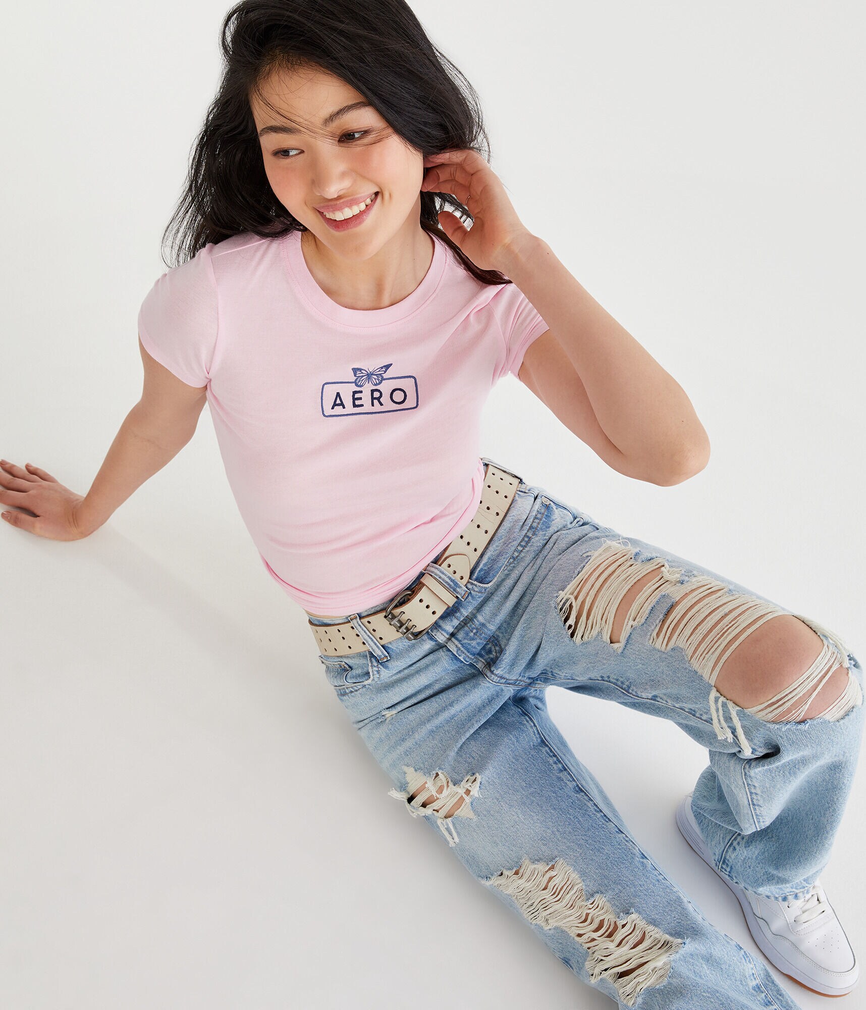 Aero Butterfly Box Logo Graphic Tee