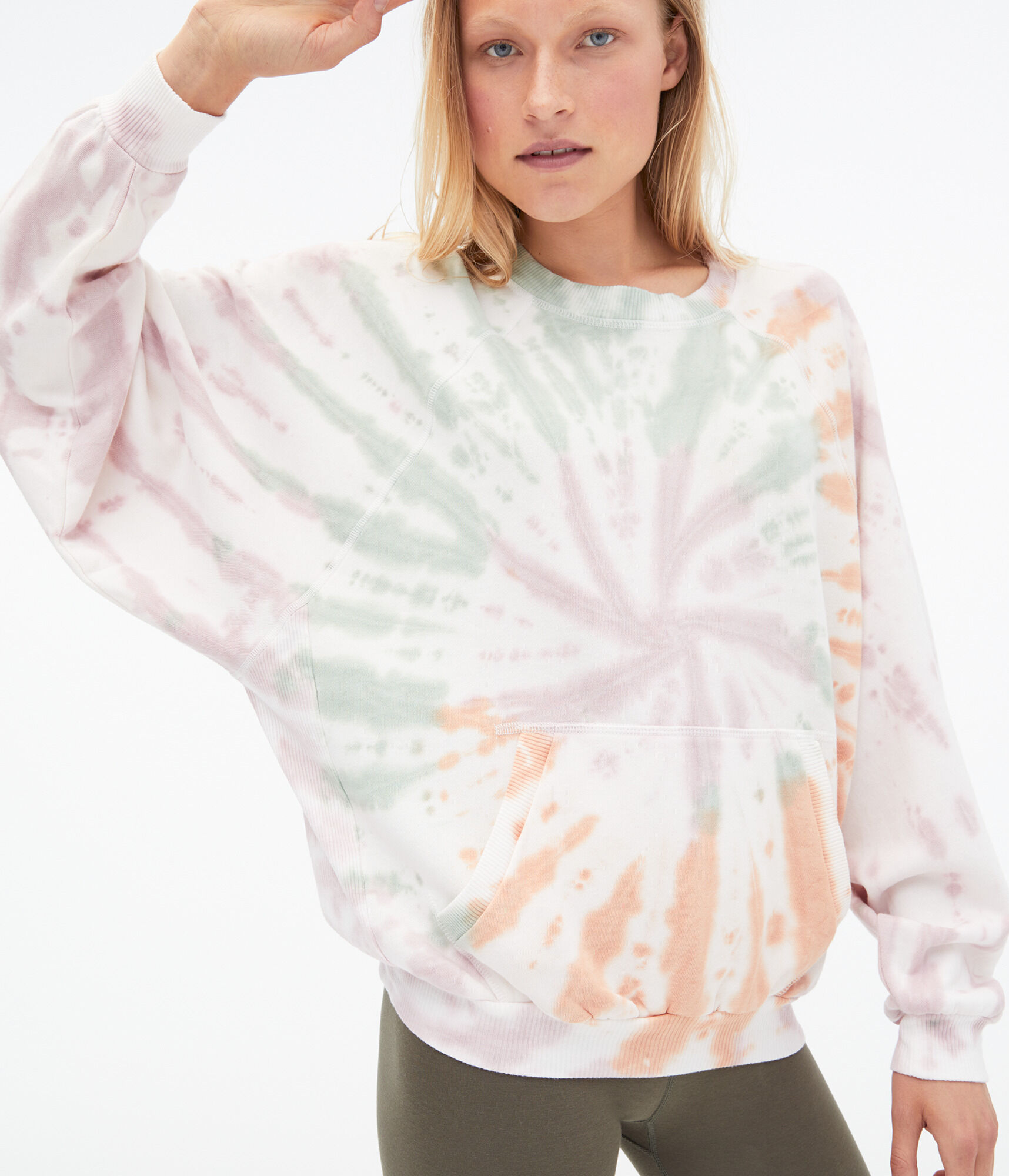 Tie-Dye Oversized Crew Sweatshirt***
