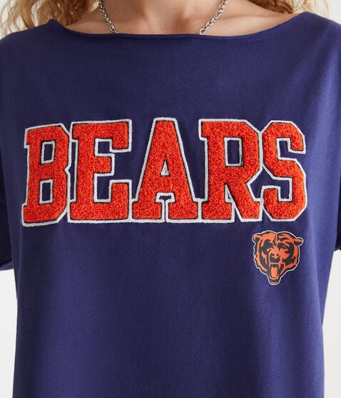 Chicago Bears Cropped Off-The-Shoulder Graphic Tee Chicago Bears Cropped Off-The-Shoulder Graphic Tee
