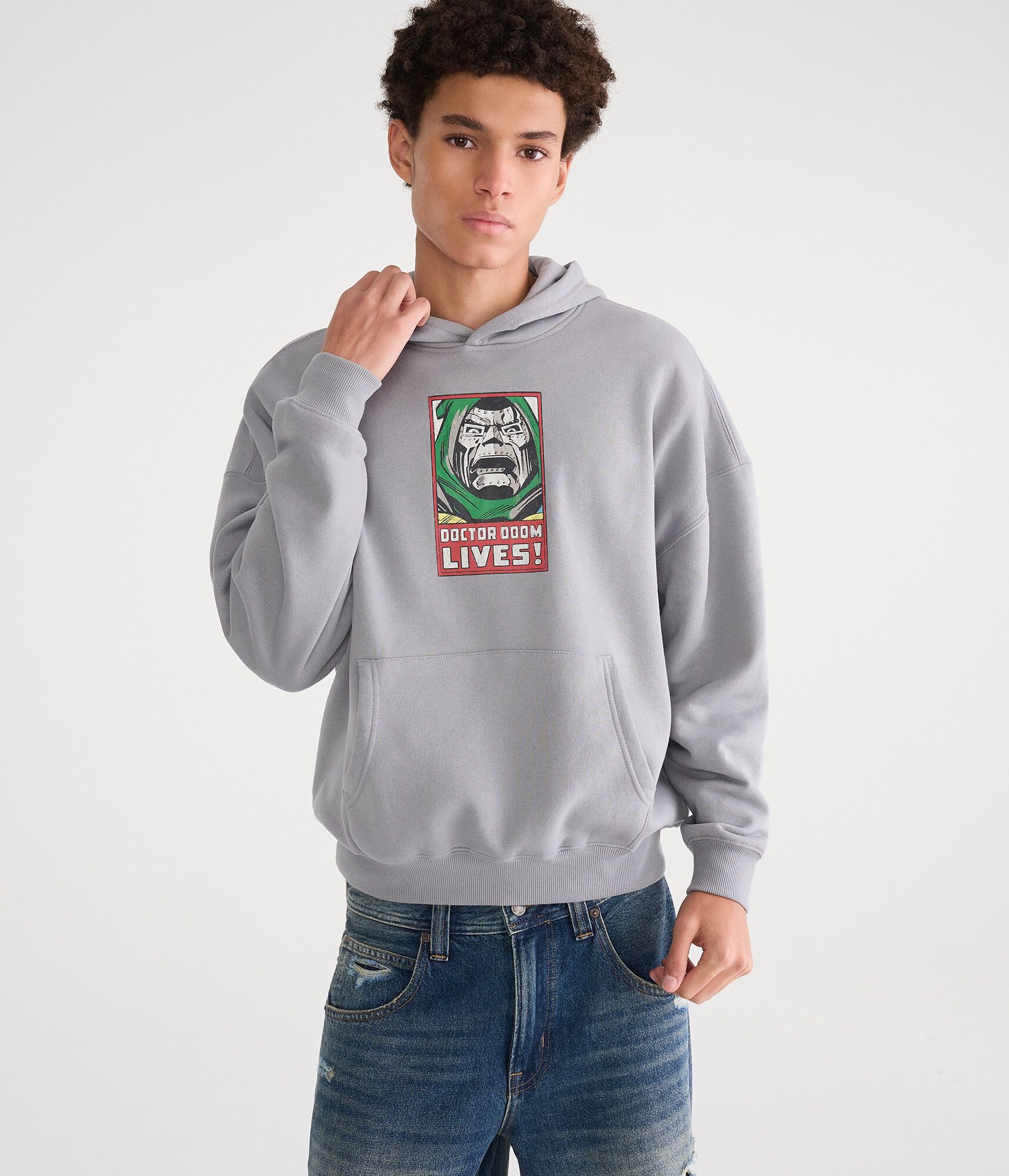 Fantastic Four Doctor Doom Lives Boxy Pullover Hoodie