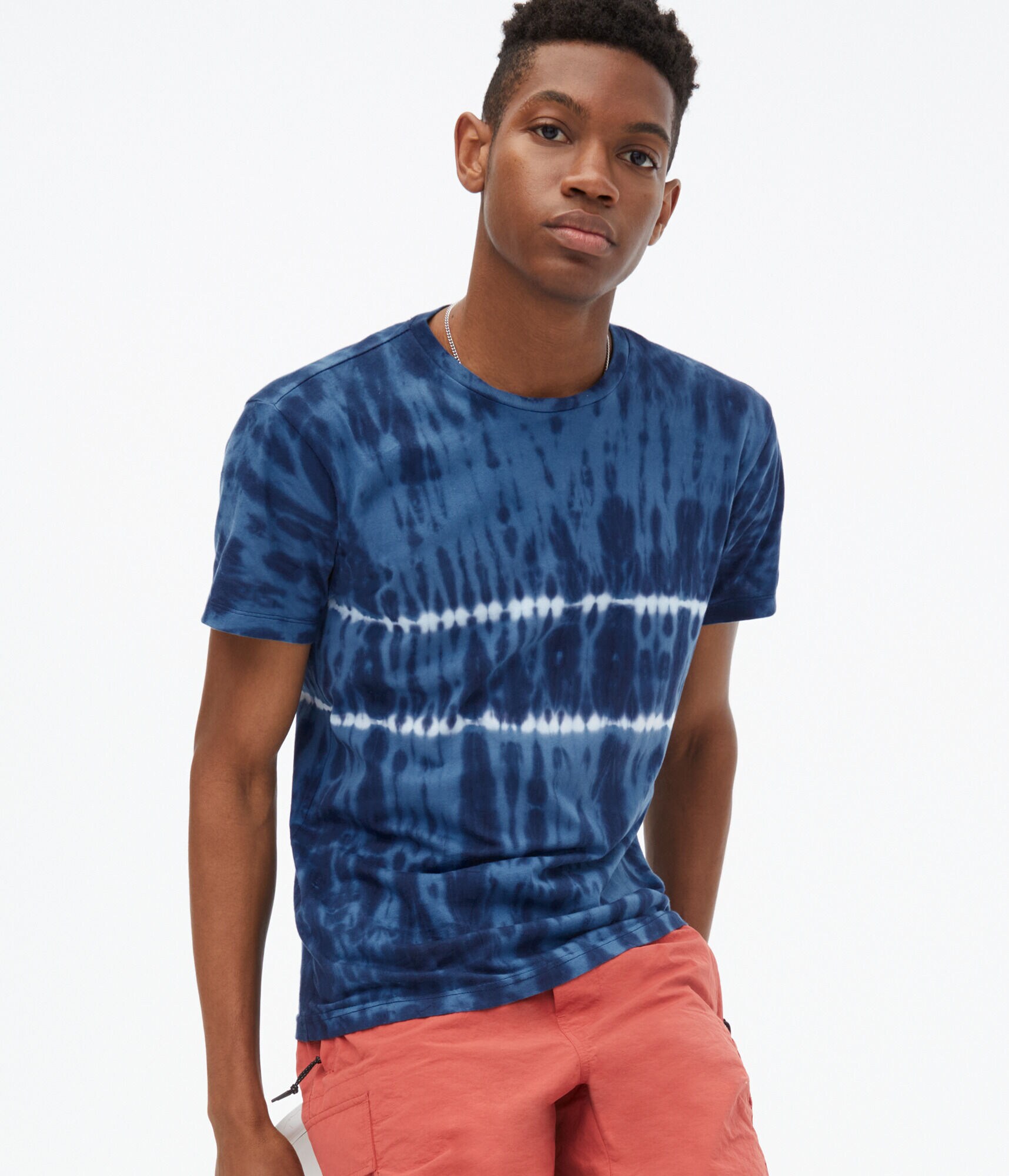 Striped Tie-Dye Crew Tee