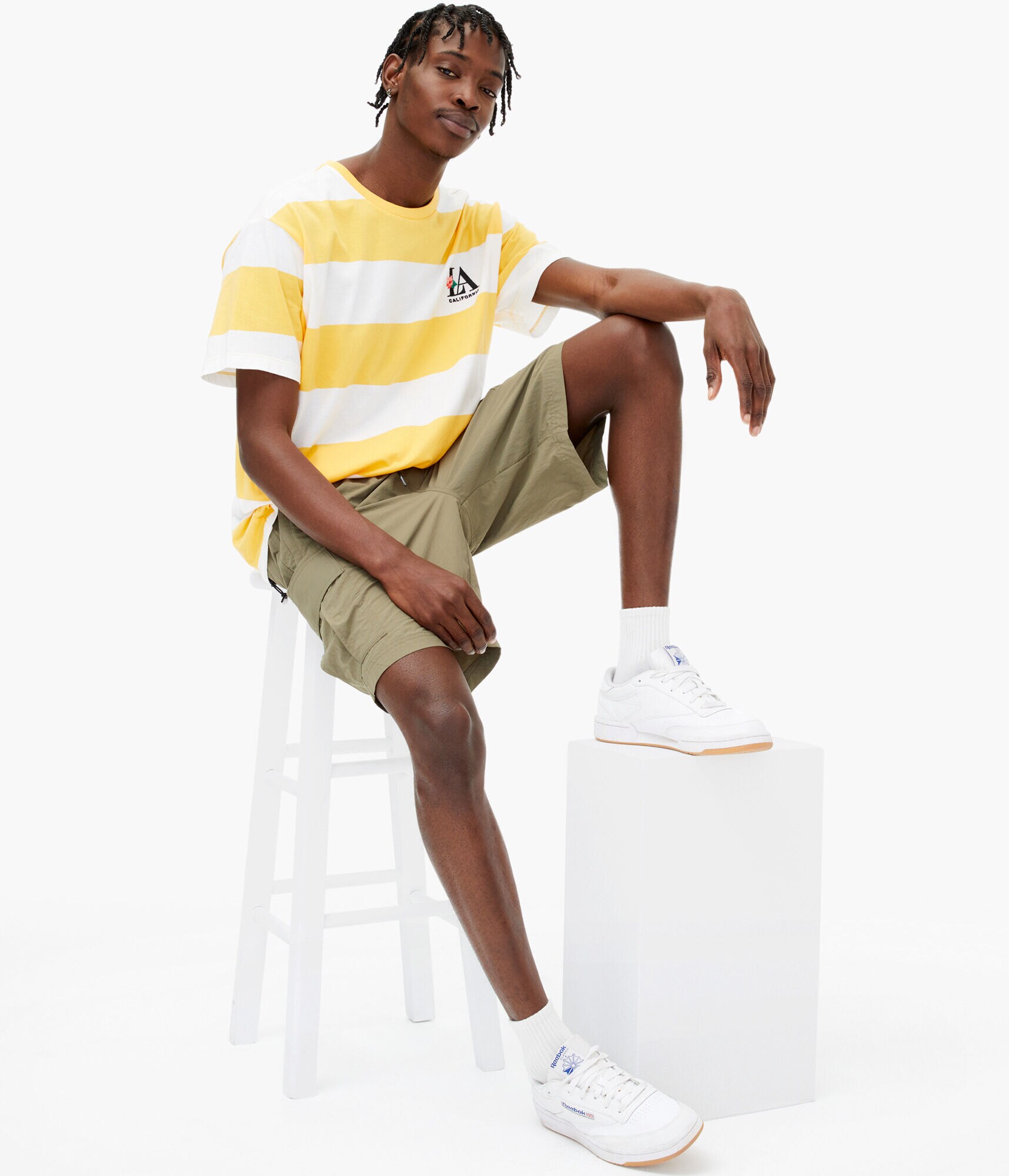 California Bar Stripe Graphic Tee