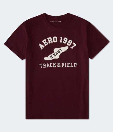 Aero 1987 Track & Field Appliqué Graphic Tee Aero 1987 Track & Field Appliqué Graphic Tee