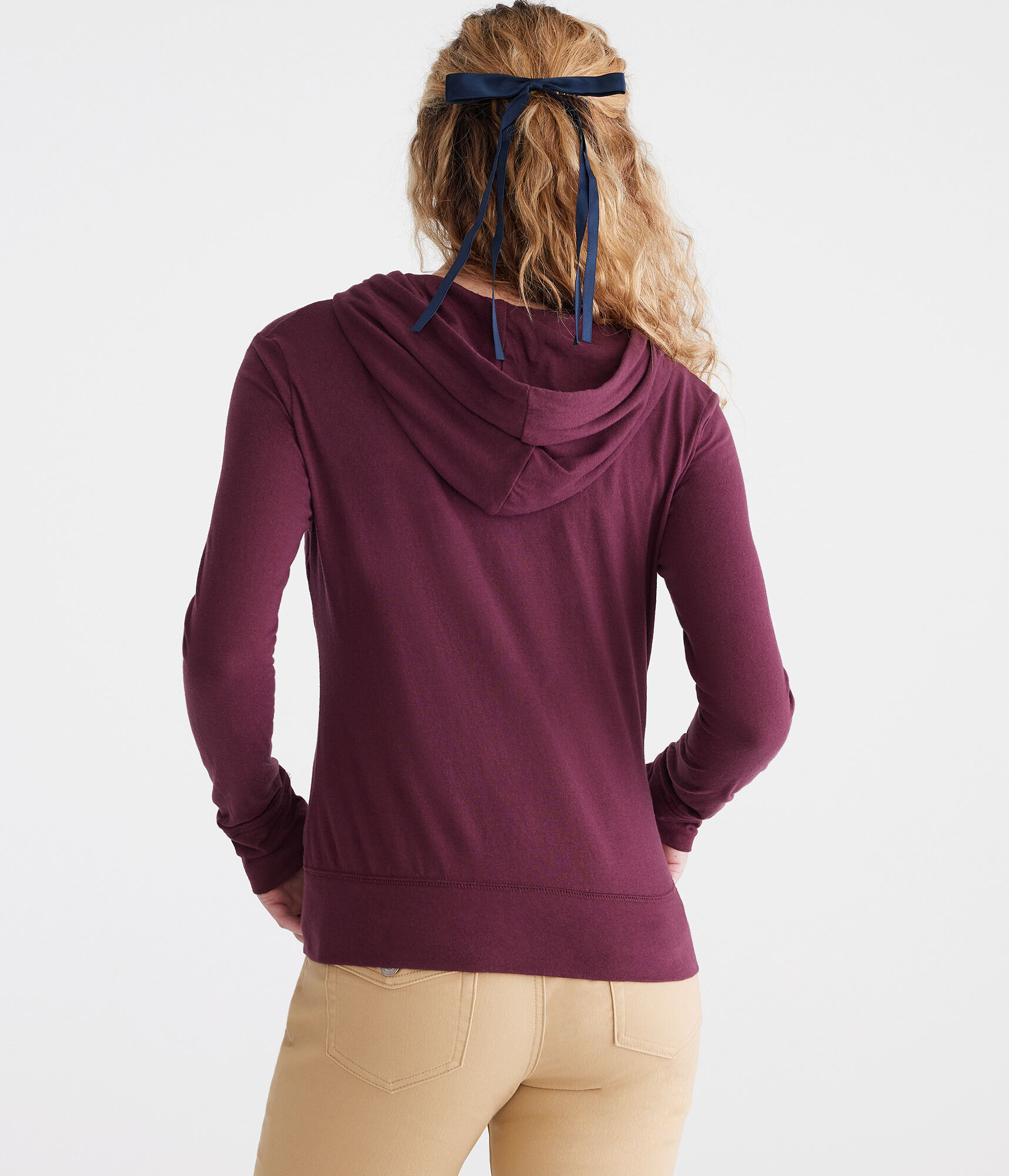 Solid Lightweight Full-Zip Hoodie | Aeropostale
