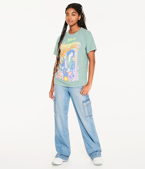 Jimi Hendrix Boyfriend Graphic Tee Jimi Hendrix Boyfriend Graphic Tee