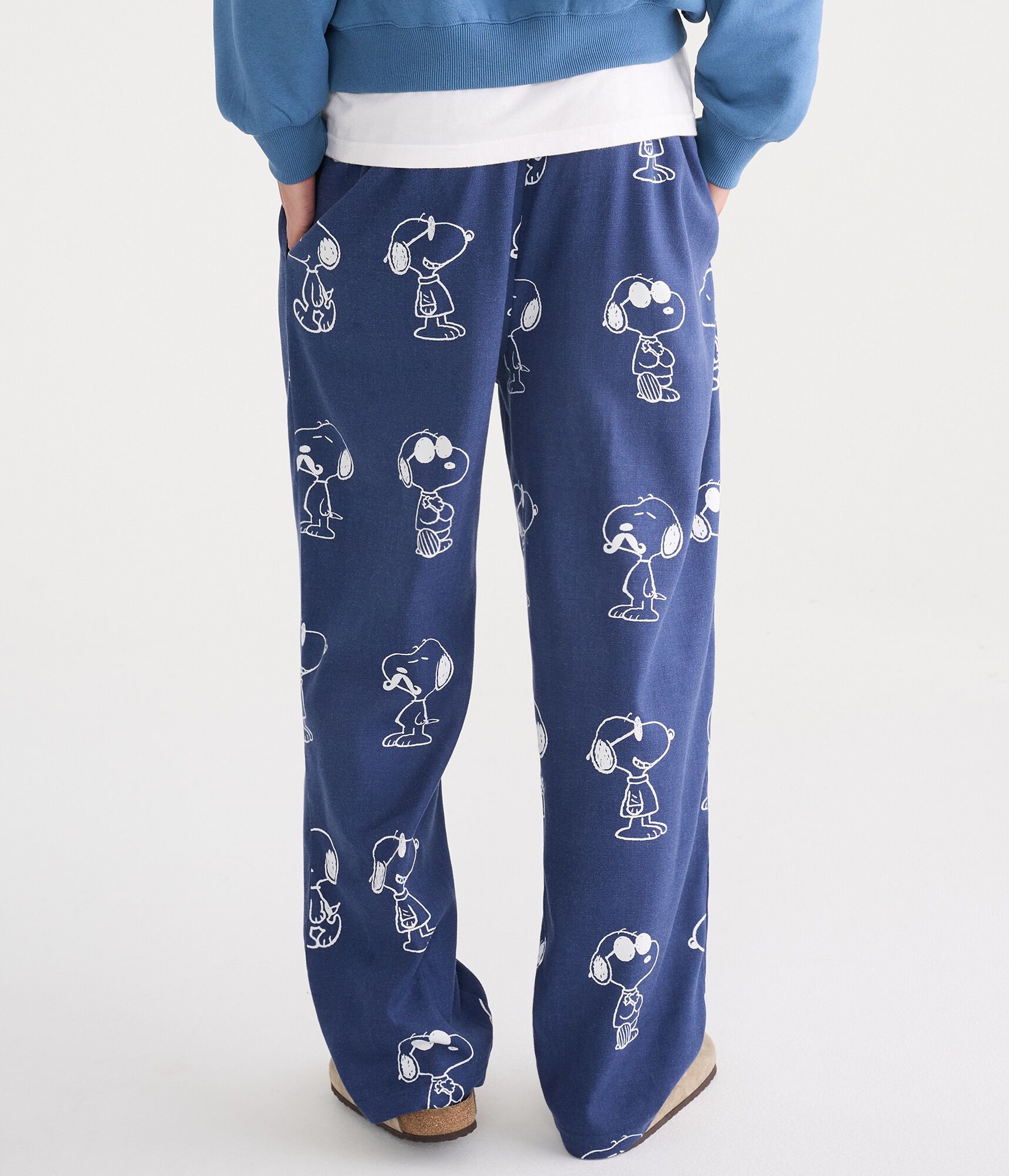 Snoopy Sketches Baggy Flannel Sleep Pants