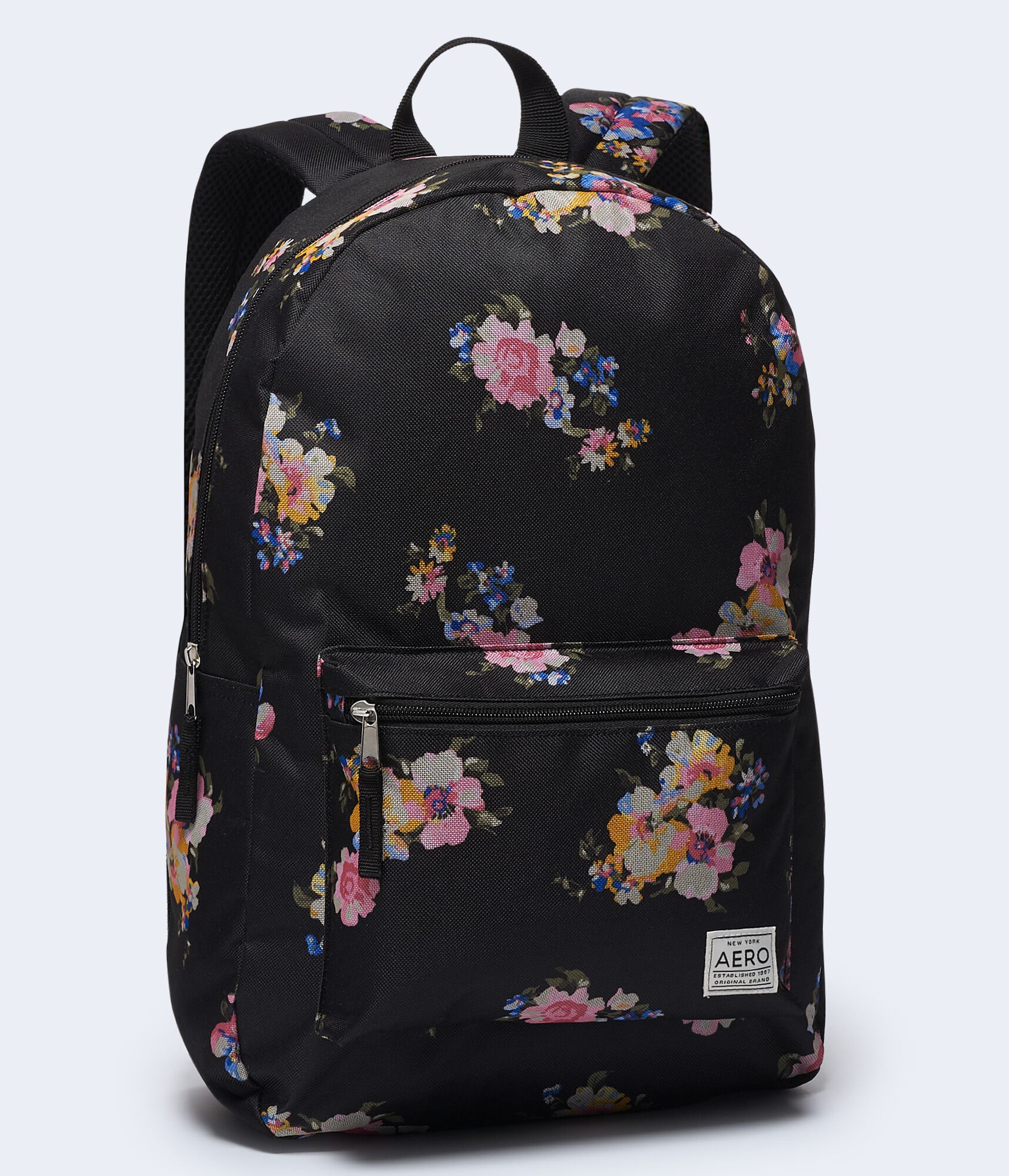 aeropostale travel backpack Fieldtrip Unisex - AE Mens and Womens Bag for Everyday Use - Black waterproof material that ensures your items stay safe and dry. Floral Backpack | Aeropostale