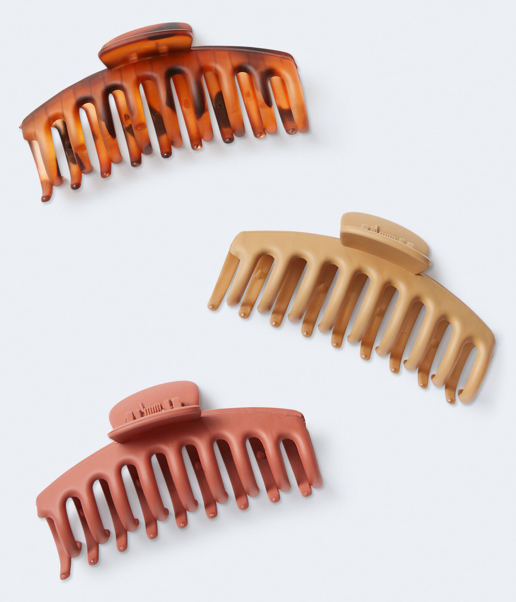 Large Rounded Claw Hair Clip 3-Pack