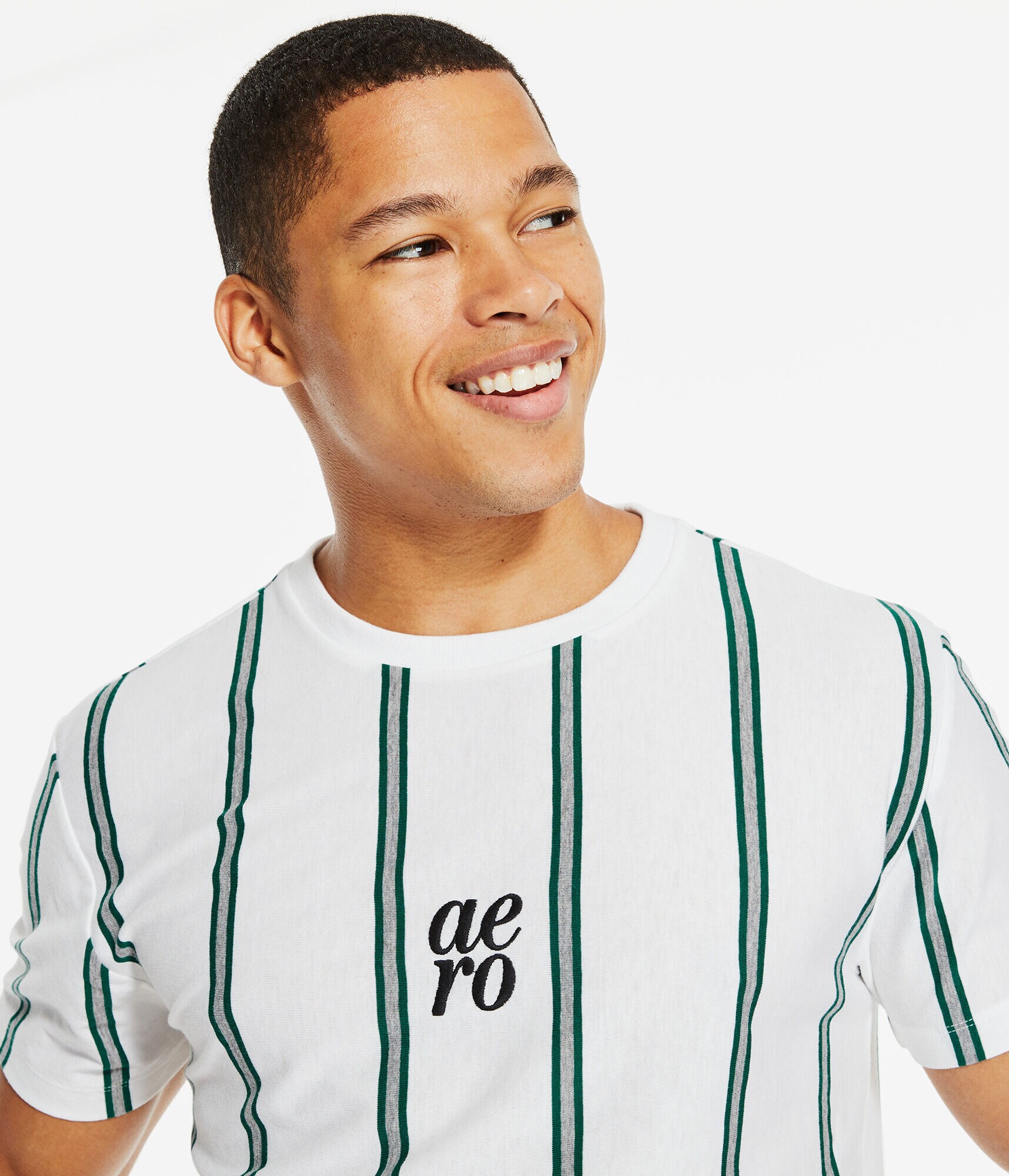 Aero Vertical Stripe Graphic Tee