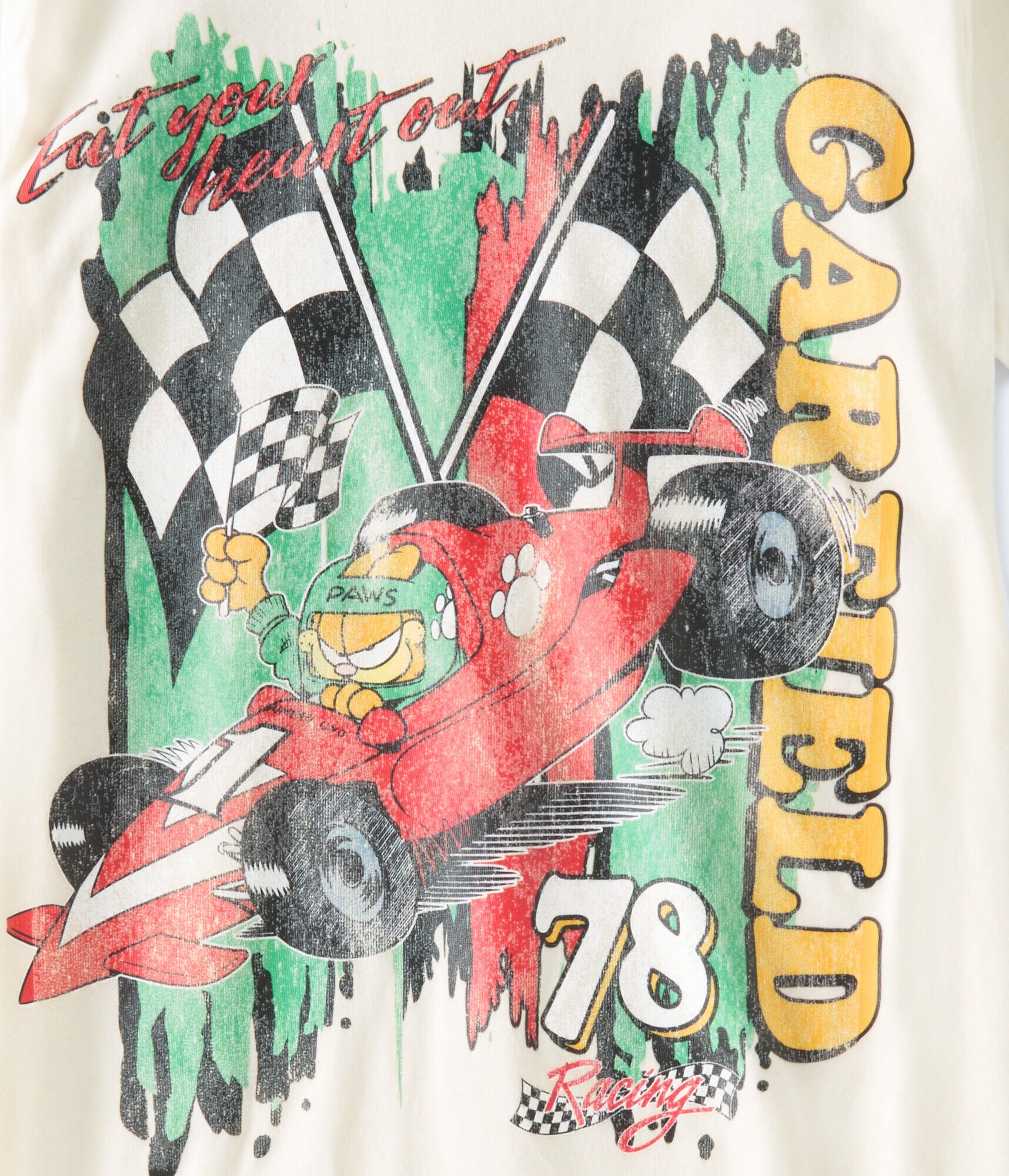 Garfield Racing Relaxed Graphic Tee