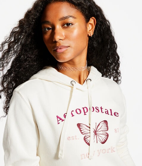 Aeropostale Butterfly Pullover Hoodie Aeropostale Butterfly Pullover Hoodie