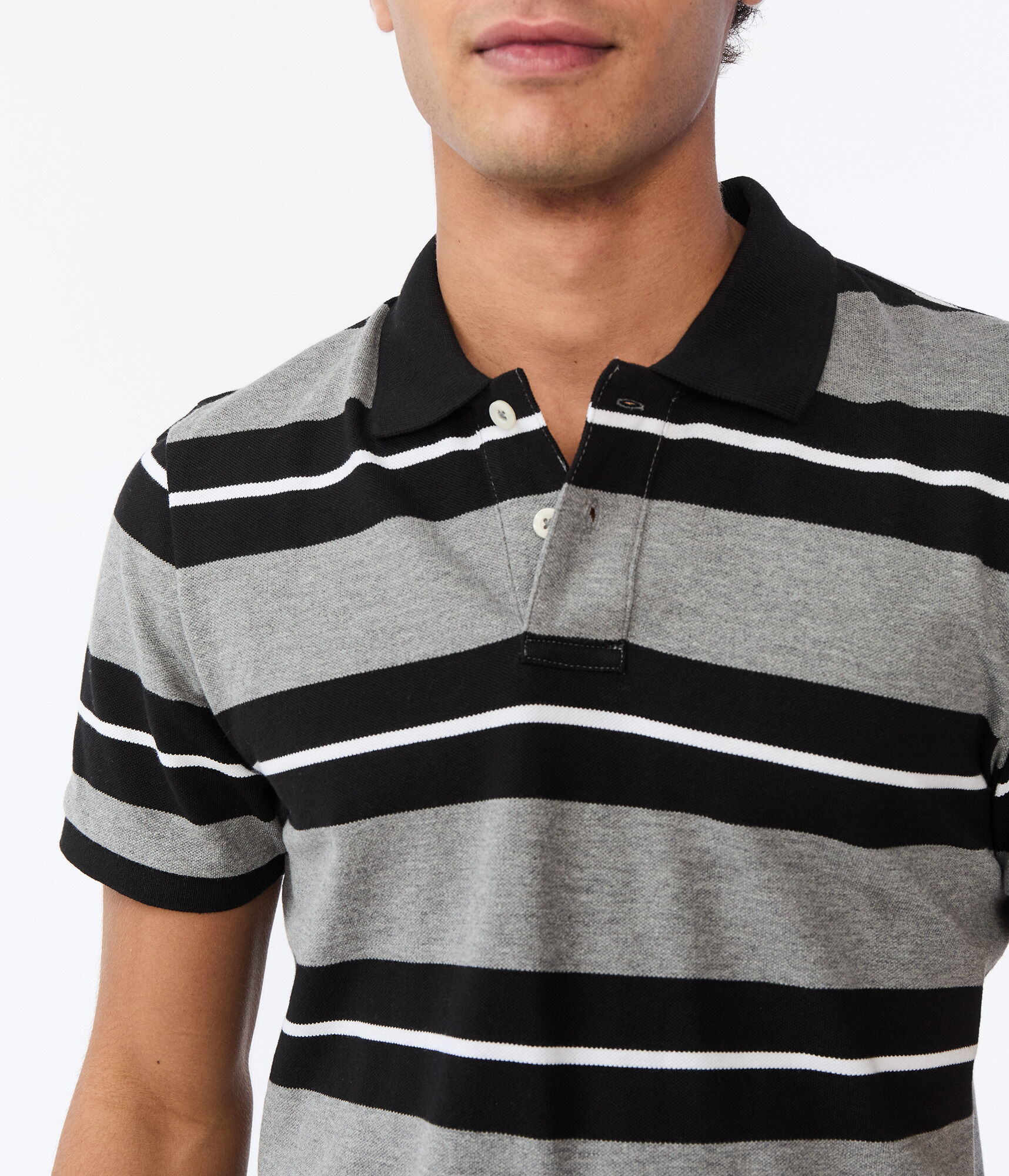 Thick Stripe Piqu&eacute; Polo