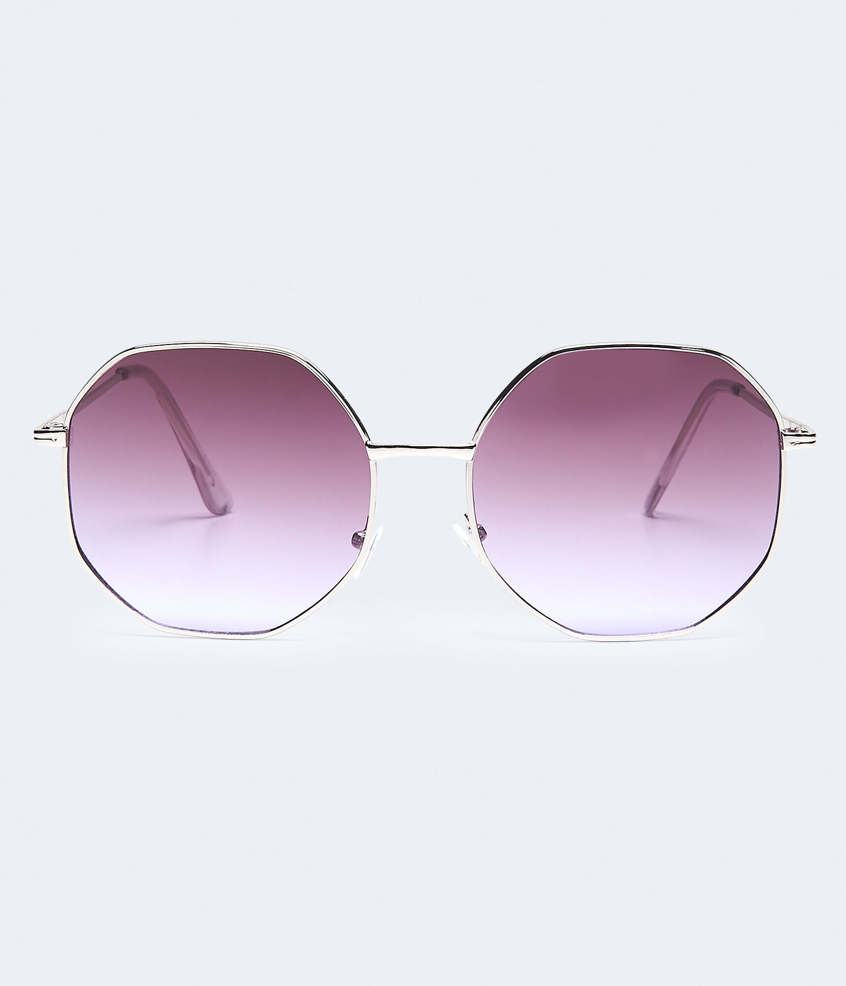 Round Geometric Ombr&eacute; Sunglasses