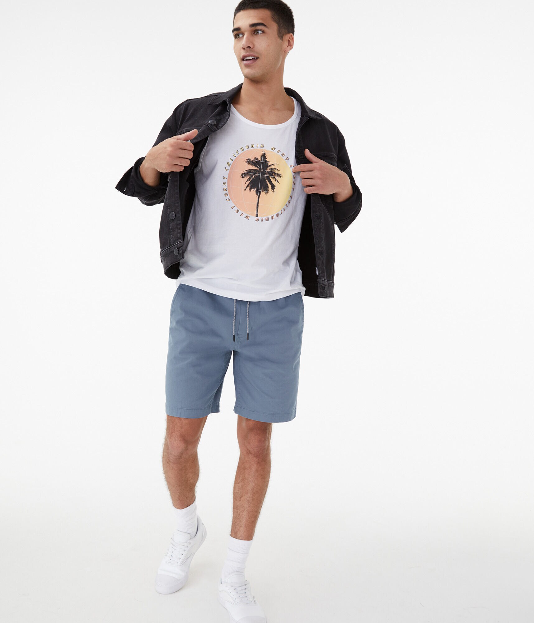 West Coast Palm Tree Graphic Muscle Tank