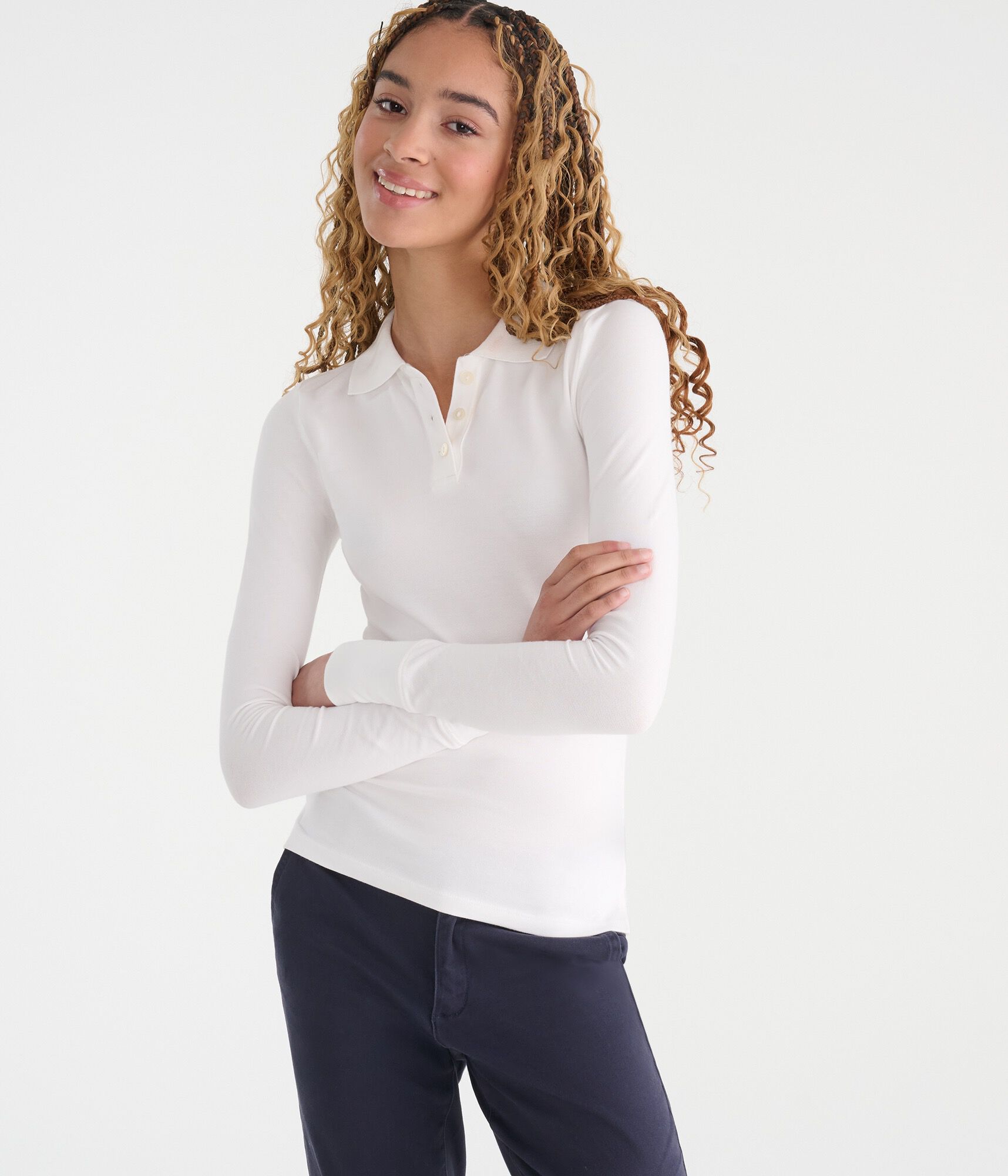 Long Sleeve Uniform Piqu&eacute; Polo