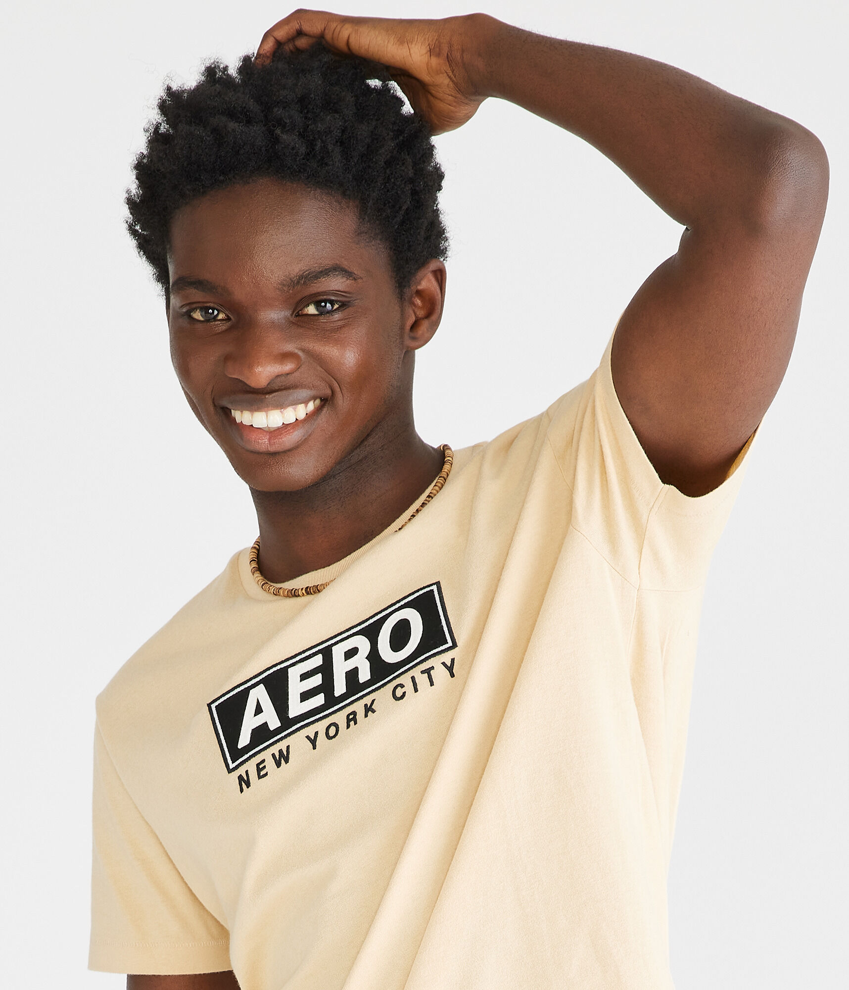 Aero NYC Box Logo Appliqu&eacute; Graphic Tee