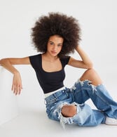 Seriously Soft Sculpt Square-Neck Tee