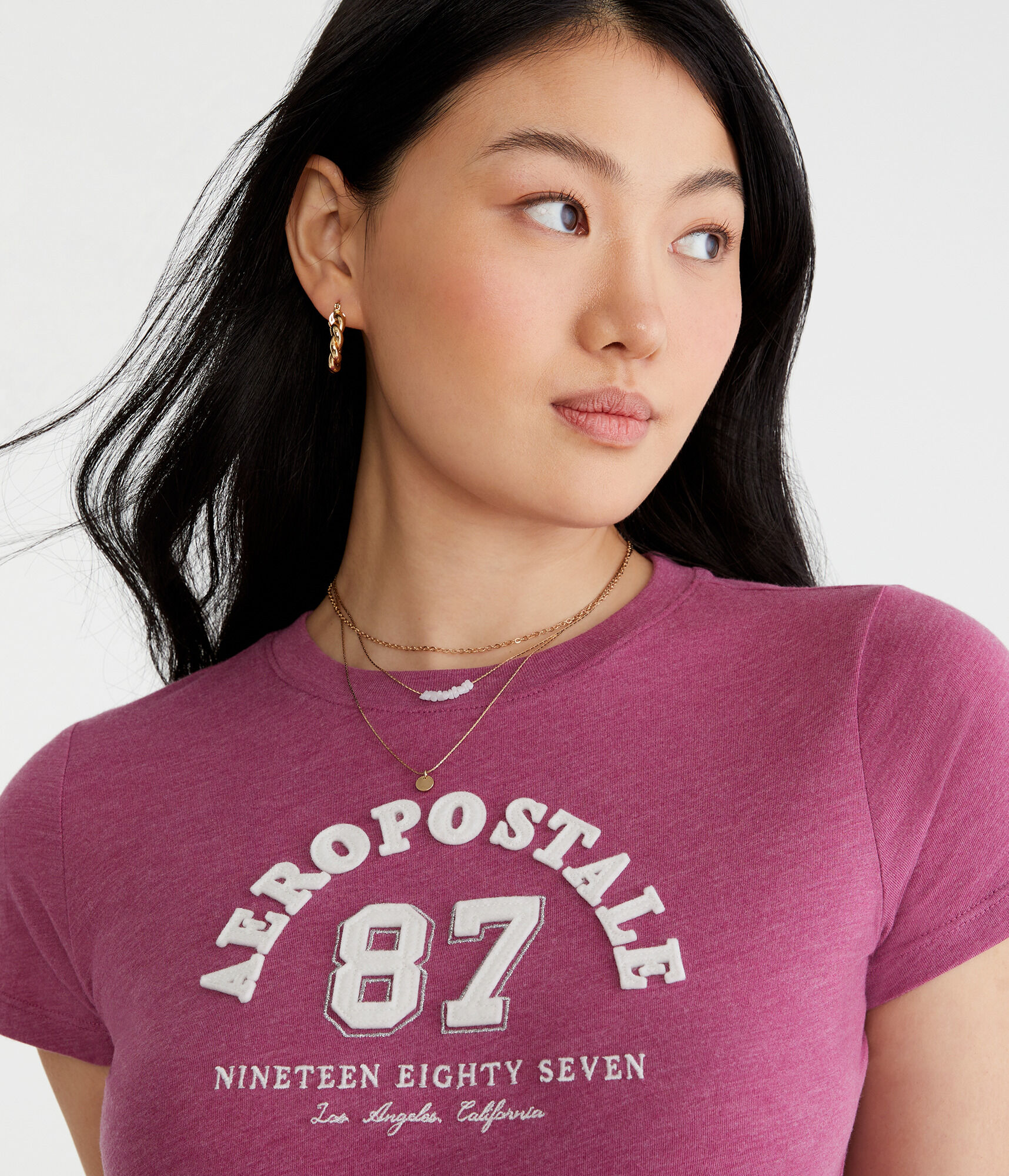 Aeropostale 87 Arch Appliqu&eacute; Graphic Tee