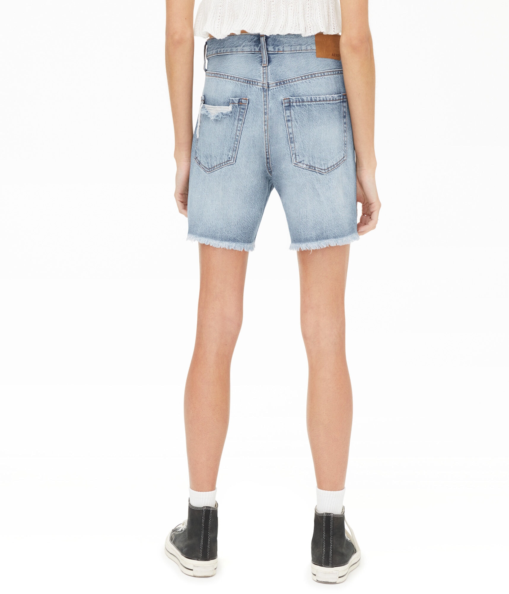 '90s High-Waisted Baggy Hemp Denim Shorts