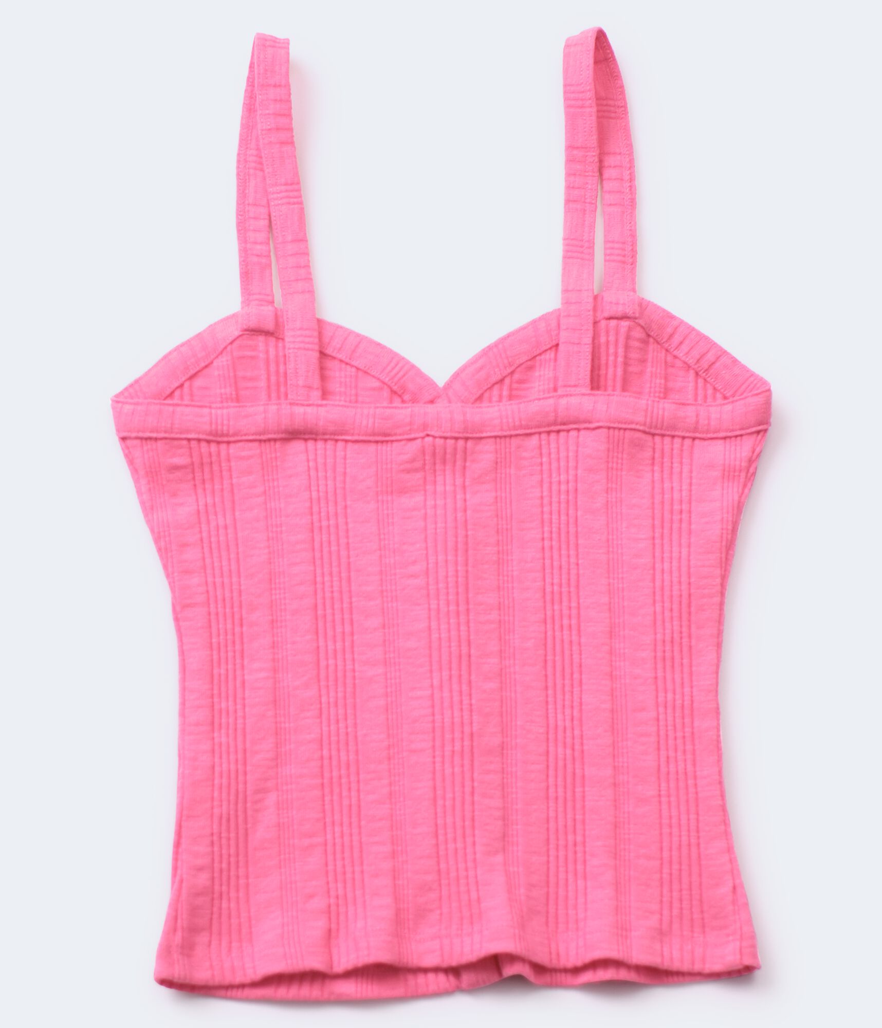 Ribbed Sweetheart-Neck Tank