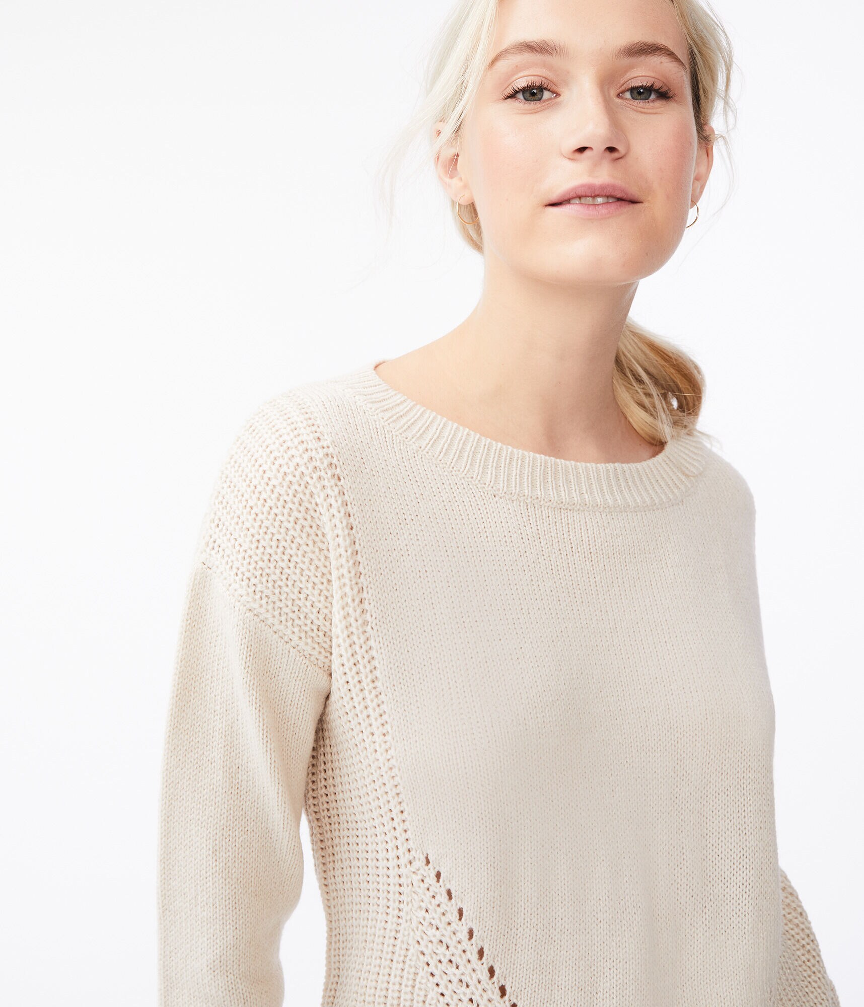 Mixed Pointelle Sweater