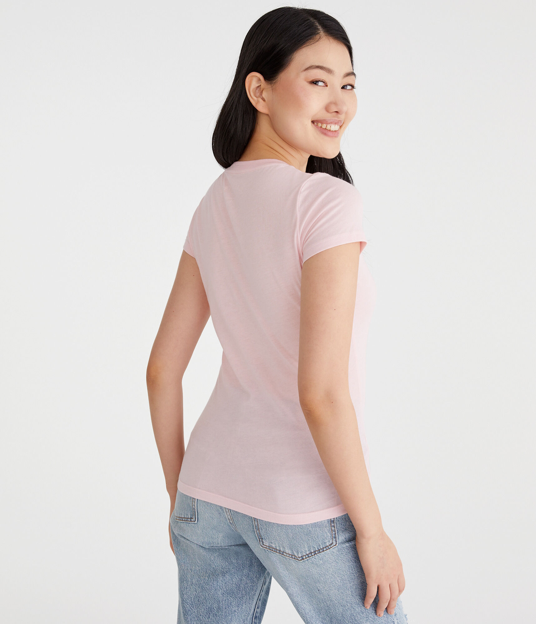 Aero Heart Rhinestone Appliqué Graphic Tee