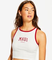 Maui High-Neck Cropped Tank