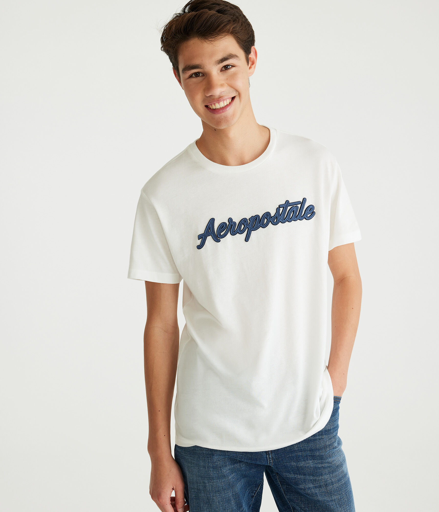 Aeropostale Script Logo Appliqu&eacute; Graphic Tee