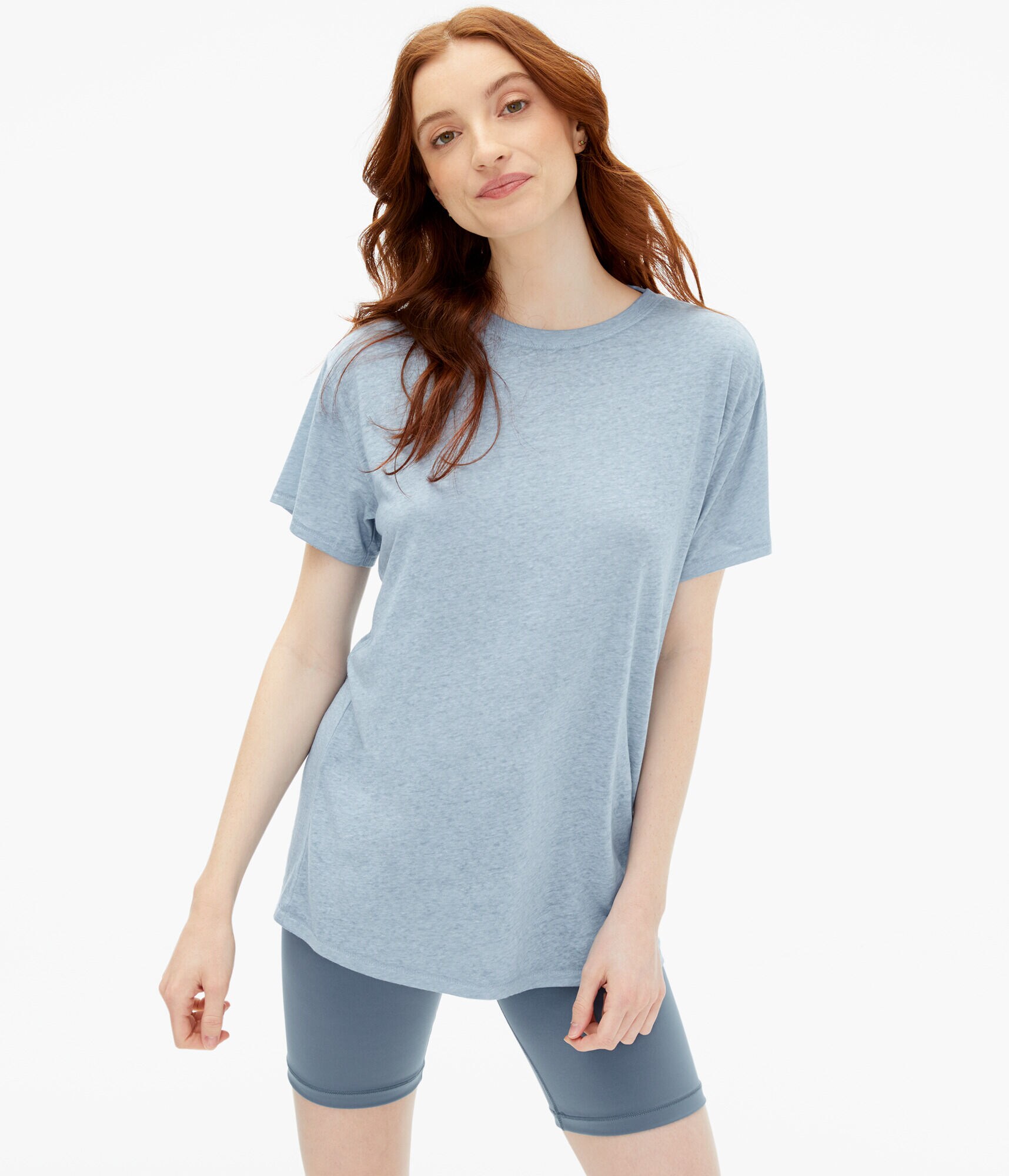 Heathered Loose Fit Crew Tee