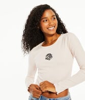 Long Sleeve Dragon Cropped Shrunken Tee