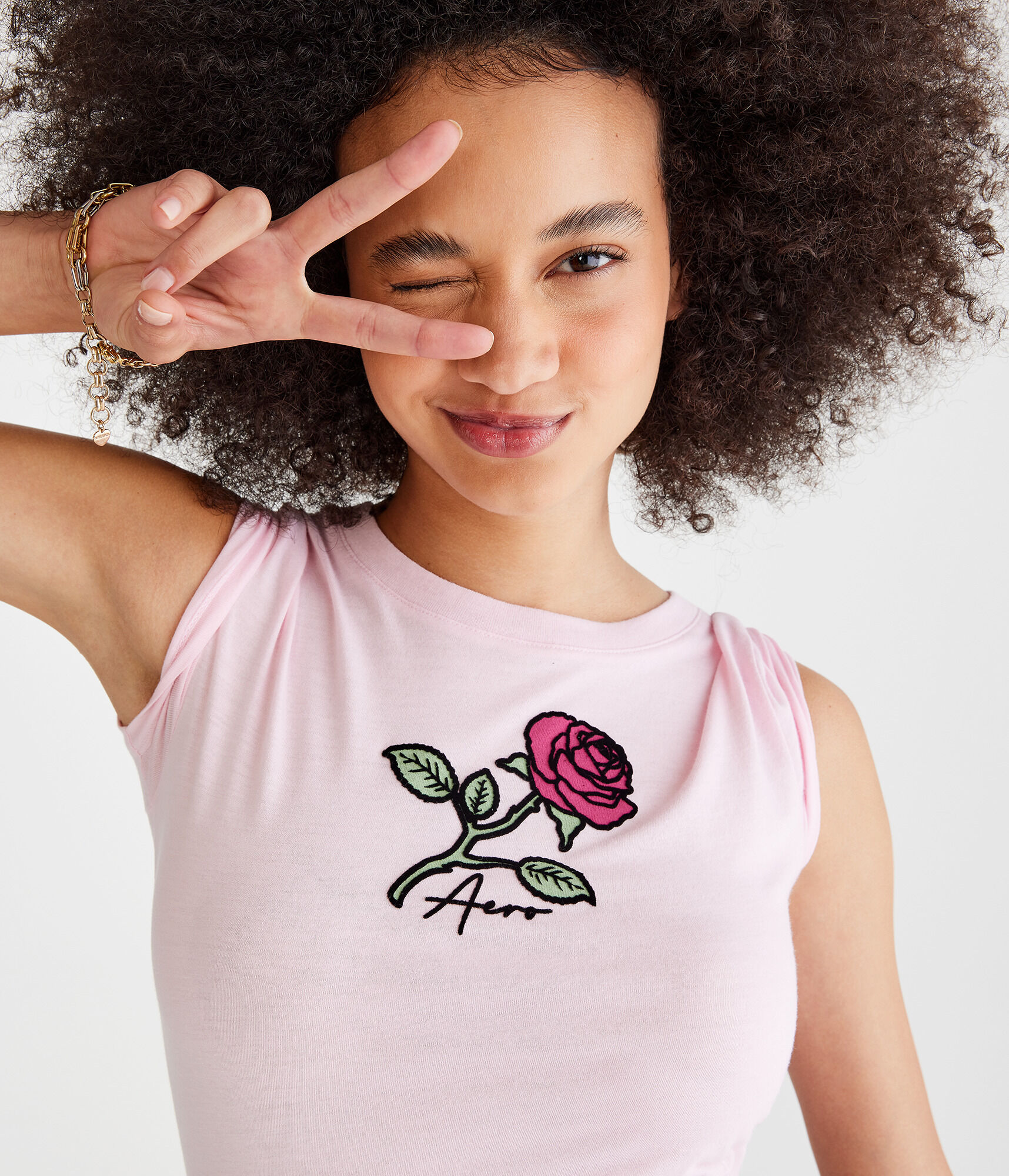 Aero Rose Flocked Graphic Tee