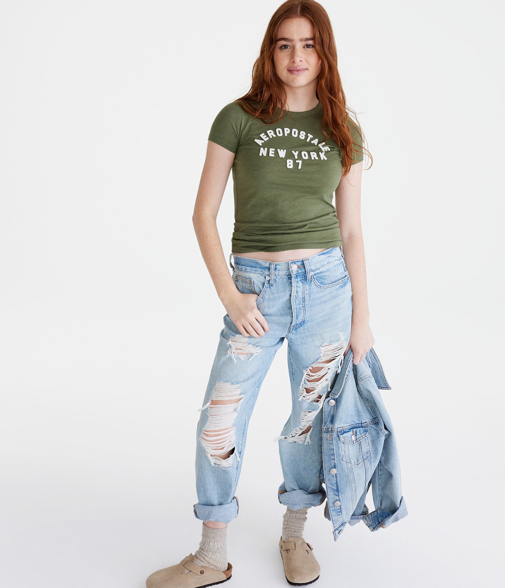 Aeropostale New York 87 Appliqu&eacute; Graphic Tee
