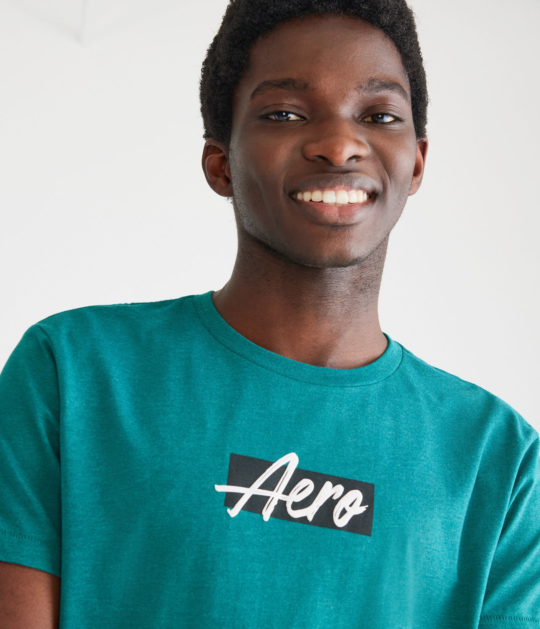 Aero Script Box Logo Graphic Tee