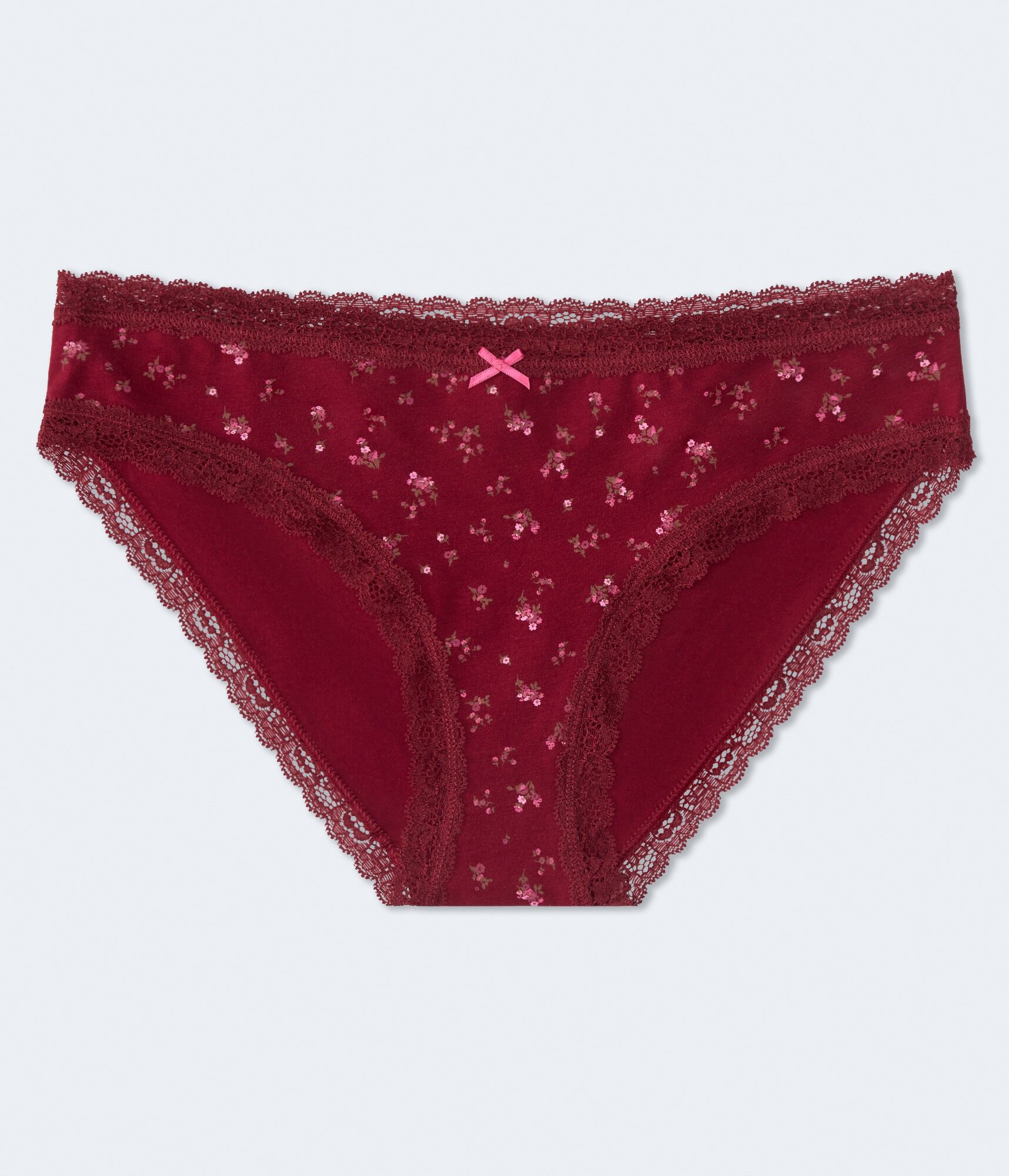 Floral Lace-Trim Hipster