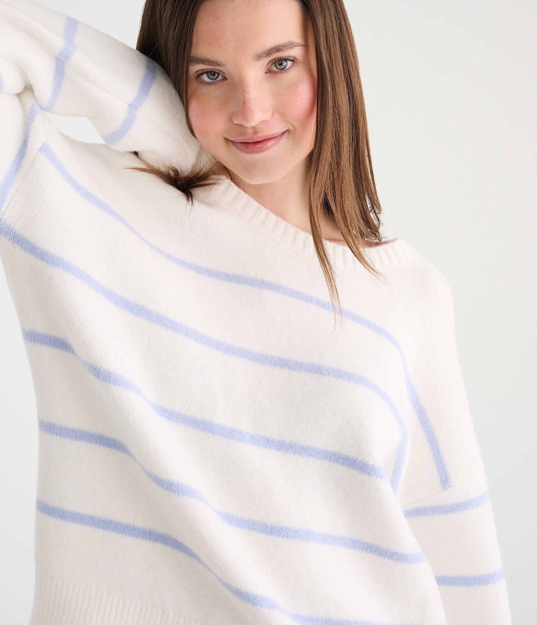 Small Stripe Crew Sweater