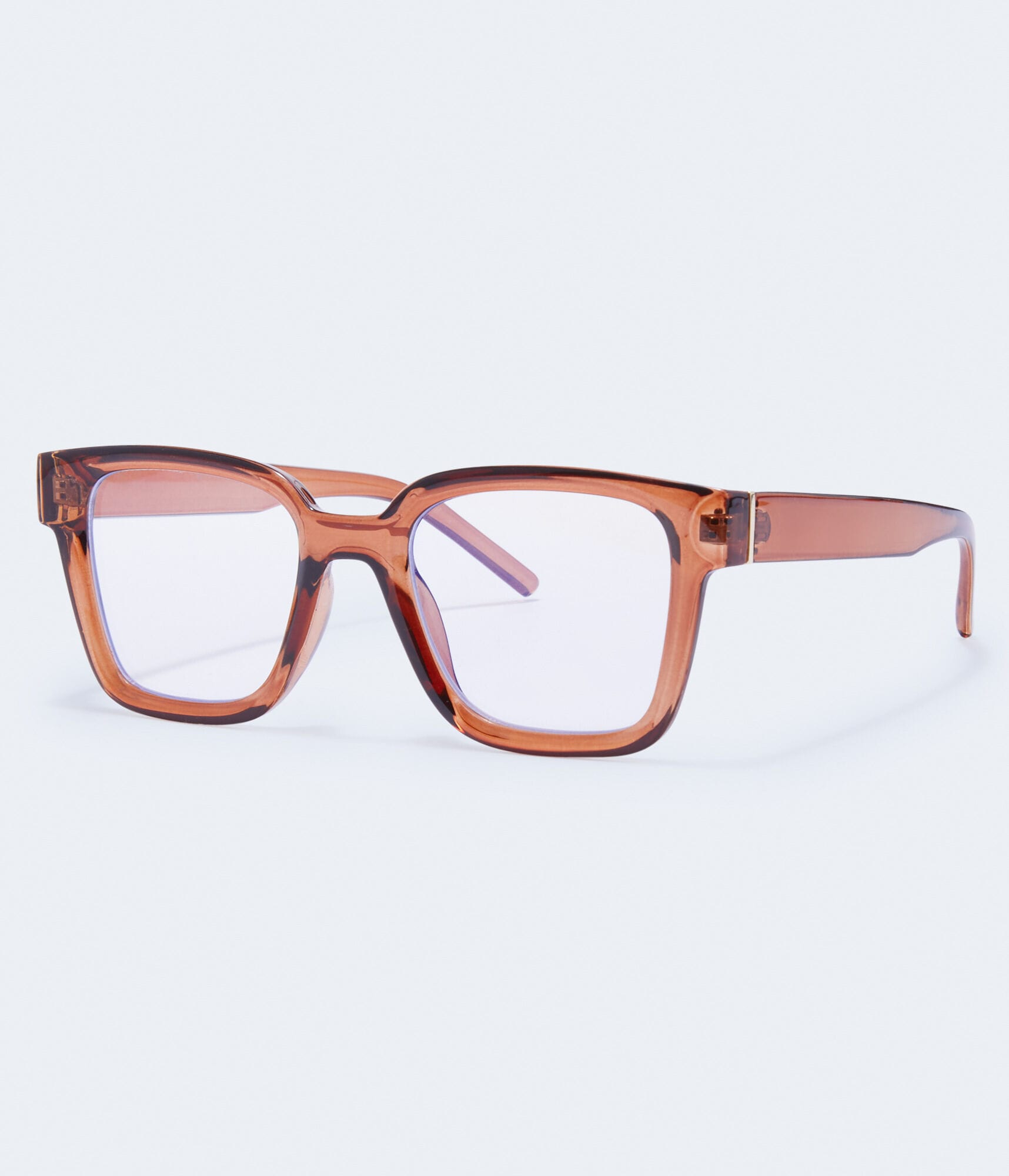 Translucent Rectangular Blue Light Glasses