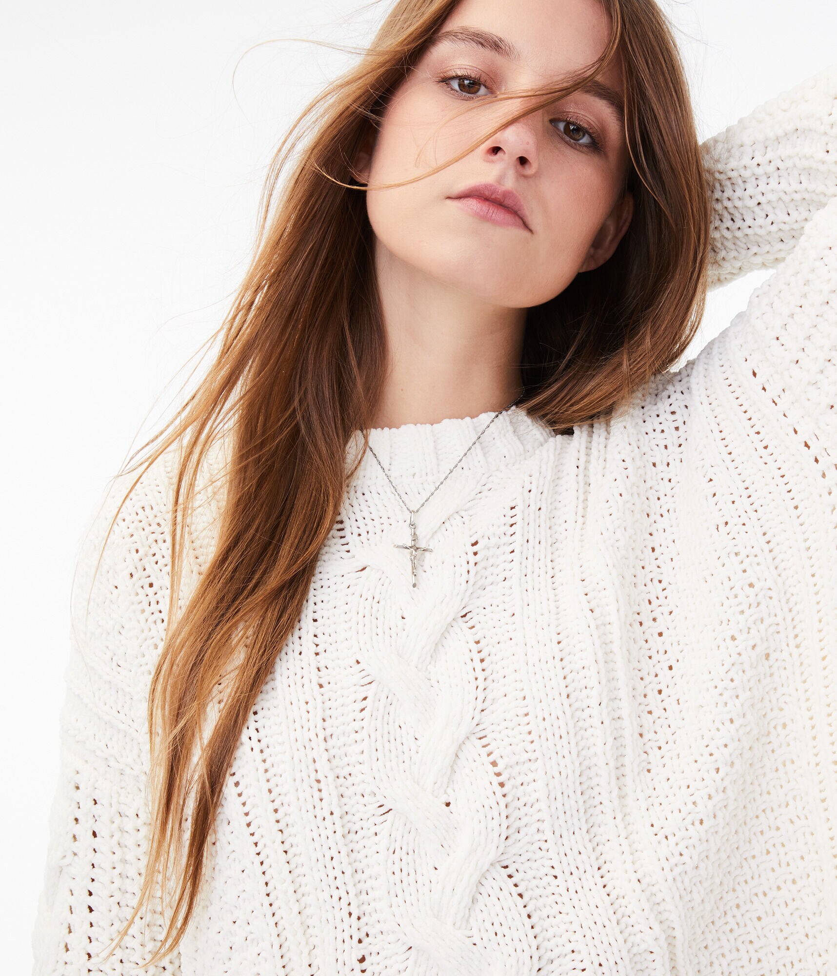 Chenille Cable Sweater