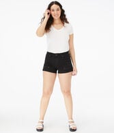 Flex Effects High-Rise Denim Midi Shorts