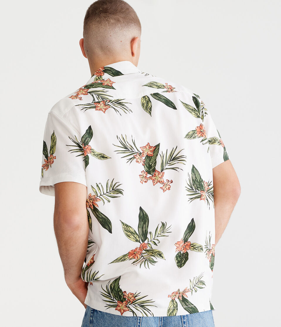 Tropical Print Camp Shirt