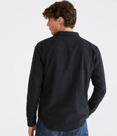 Long Sleeve Solid Flannel Shirt