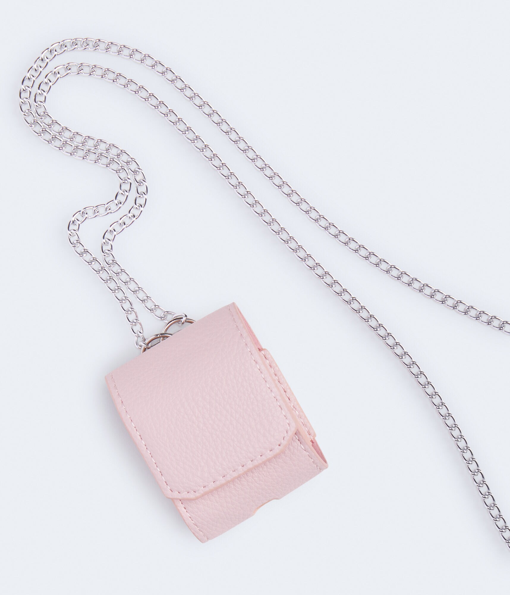 Faux Leather Crossbody Earbud Case