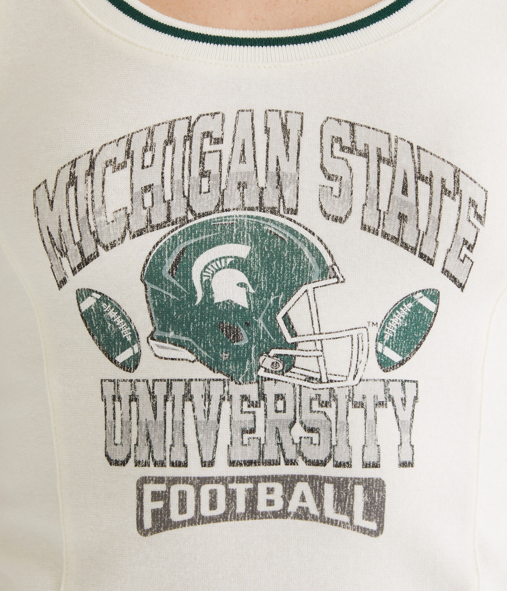 Michigan State Football Cropped Graphic Tank