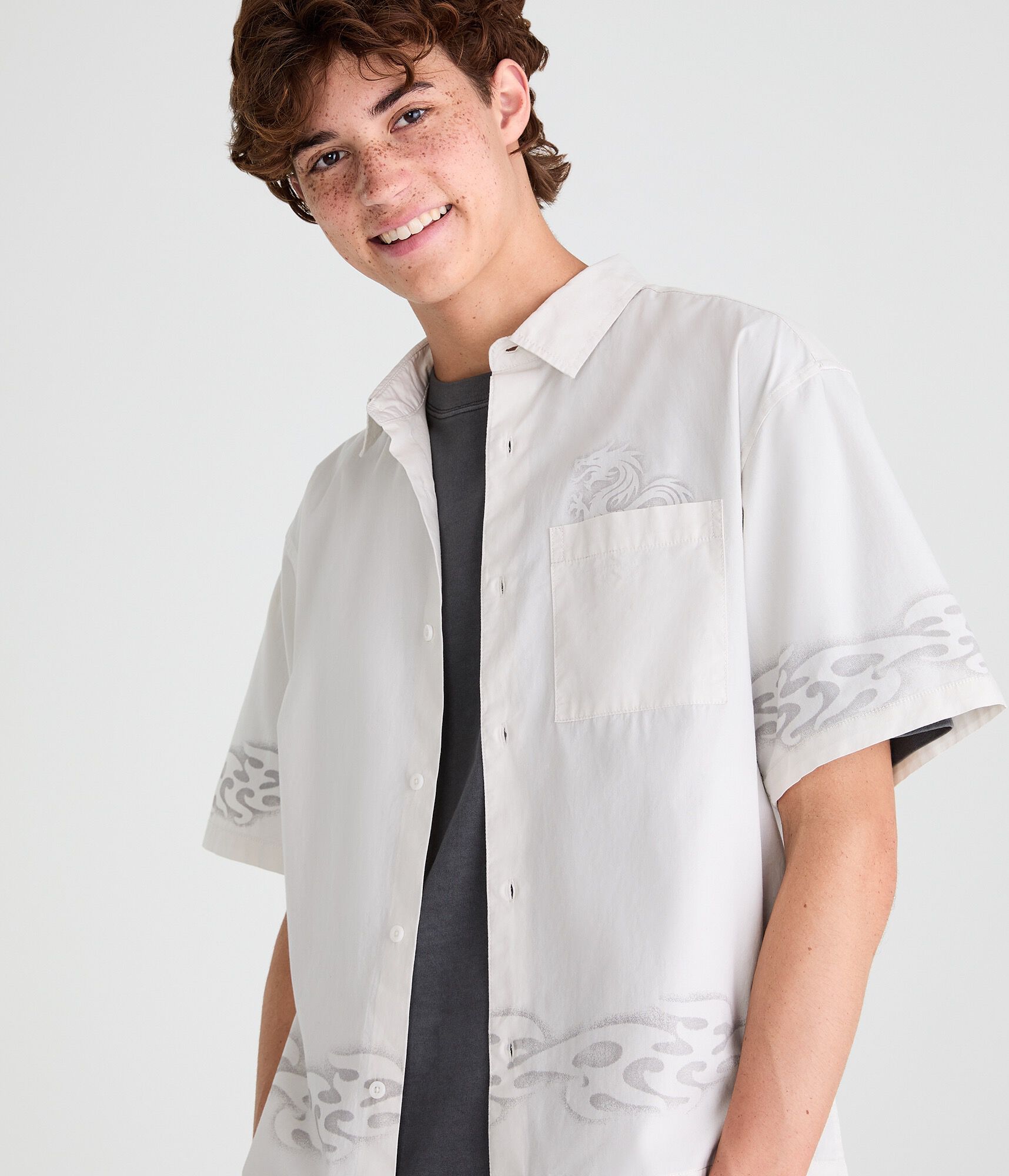 Dragon Flames Boxy Shirt